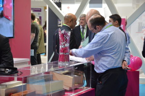 Specification Manager at Celotex assisting a visitor of Ecobuild